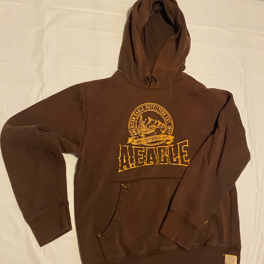 Vintage American Eagle Outfitters Brown Sweatshirt Hoodie